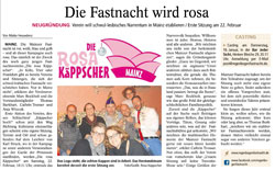 Allgemeine Zeitung: Die Fastnacht wird Rosa