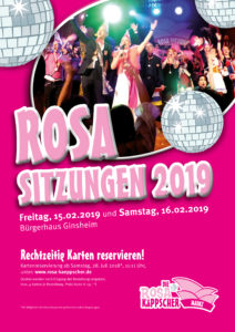 Kartenreservierung für die Rosa Sitzungen 2019 startet im Juli!